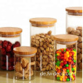 Custom Logo Glass Food Storage Container Jar